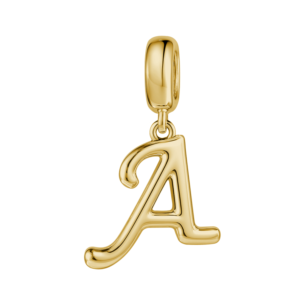 Gnoce 18k Gold Plated "Destined Letter" Personalized Initial Letter Charm_1