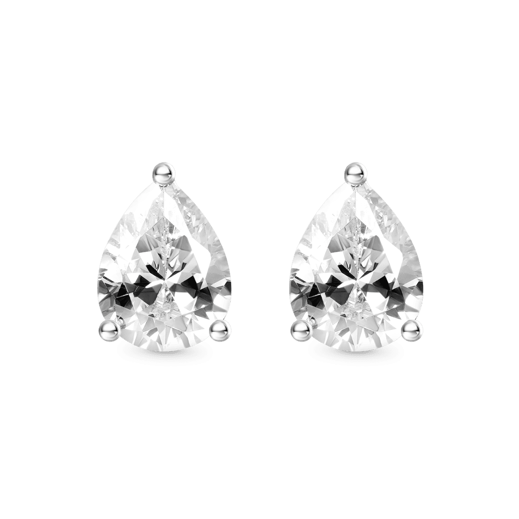 Gnoce Pear Cut Twisted Rope Earrings Platinum-plated Silver Blend_2