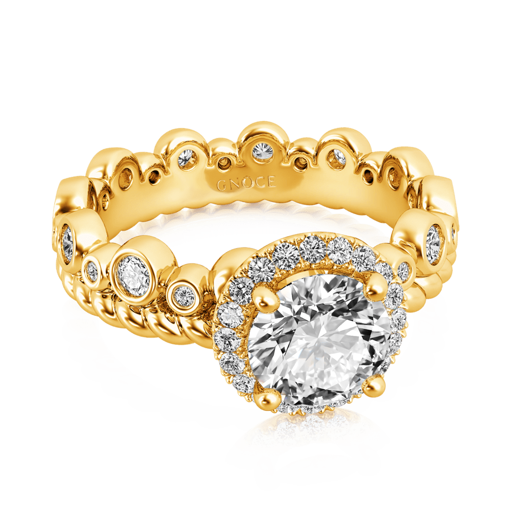 Gnoce Round Cut Halo Crown Ring_3