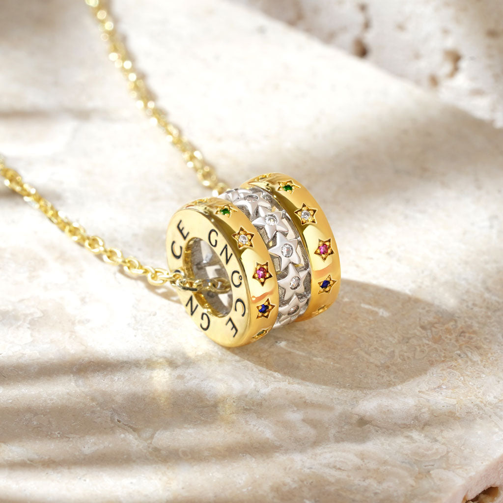 Gnoce Twinkle Stars Drum Necklace_3