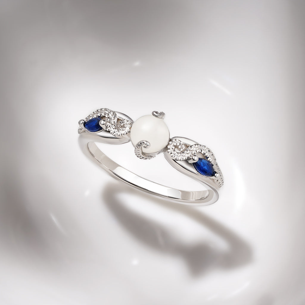Gnoce Luminous Ocean Octopus Tentacle Ring Platinum-plated Silver Blend_4