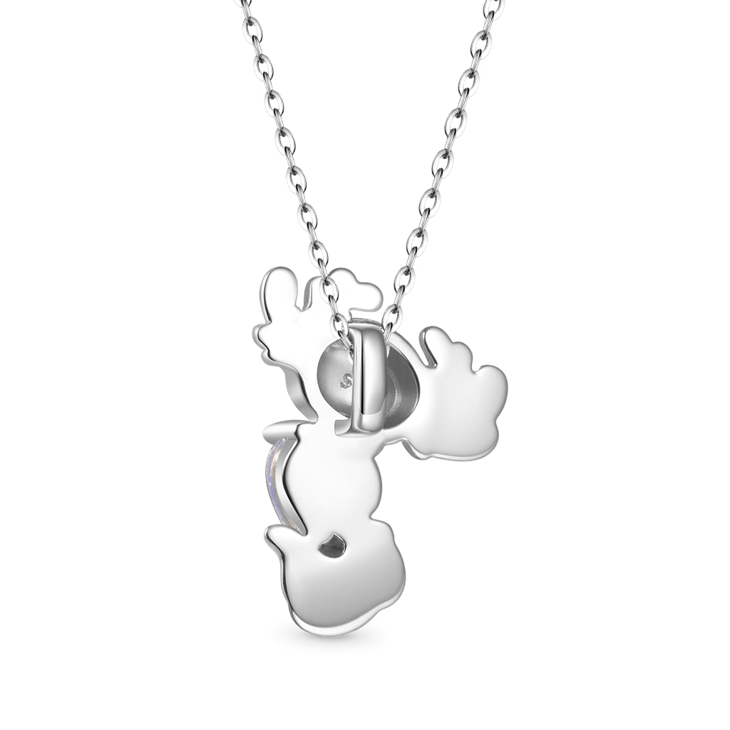 Gnoce Mexican Axolotl Embraces Heart Moonstone Pendant Necklace_3