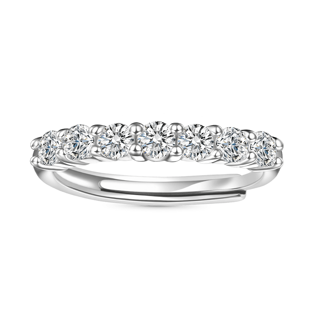 Gnoce Shiny 0.7 Ct Multiple VVS Moissanite Band Ring_1