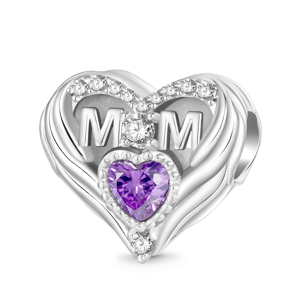 Gnoce Mother's Day Heart Birthstone Charm_2