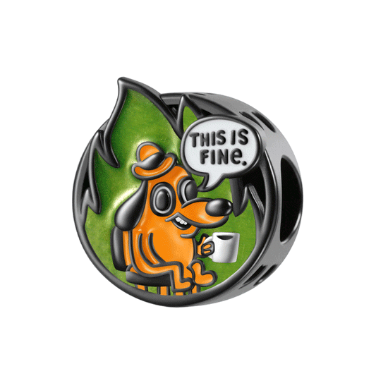 Gnoce This Is Fine Charm - Glow-in-the-Dark Flame_1