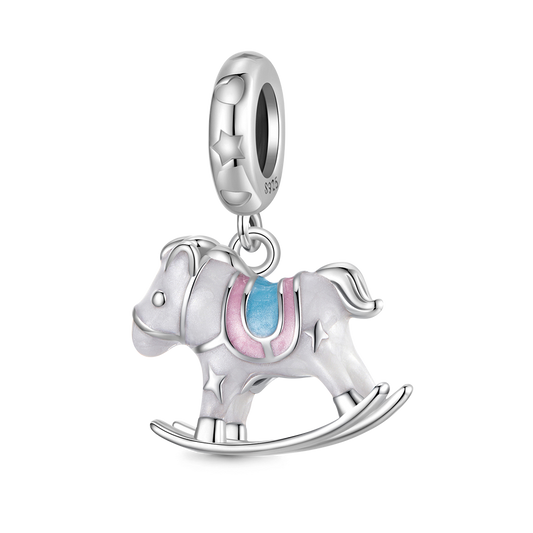 Gnoce Amusement Park Exquisite Wooden Horse Pendant Dangle Charm_1