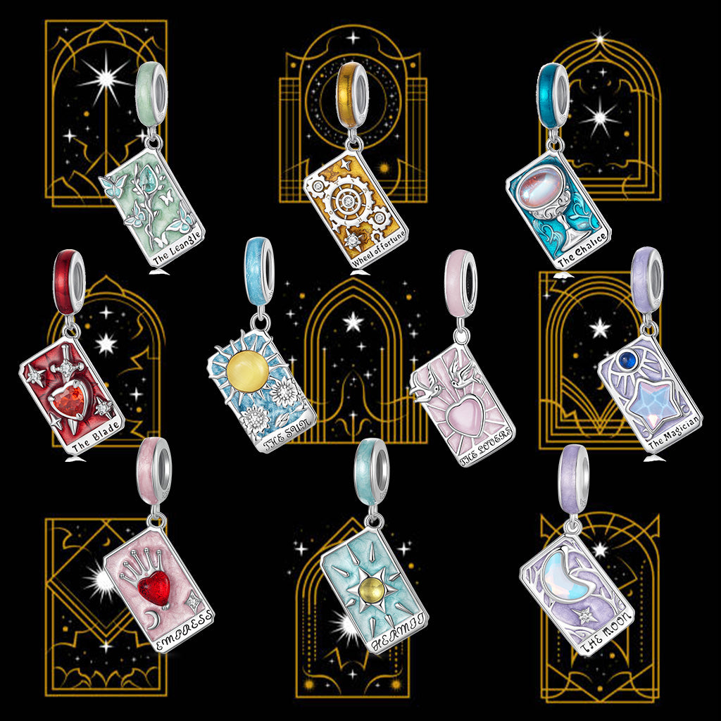 Gnoce Tarot Wheel of Fortune Pendant Dangle Charm_3