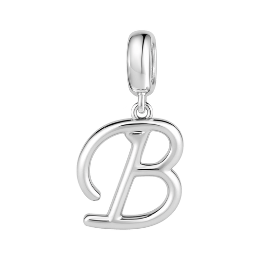 Gnoce "Be Your Own Hero" Letter B 925 Sterling Silver Dangling Charm Great for Bracelet, Choker, Necklace_1