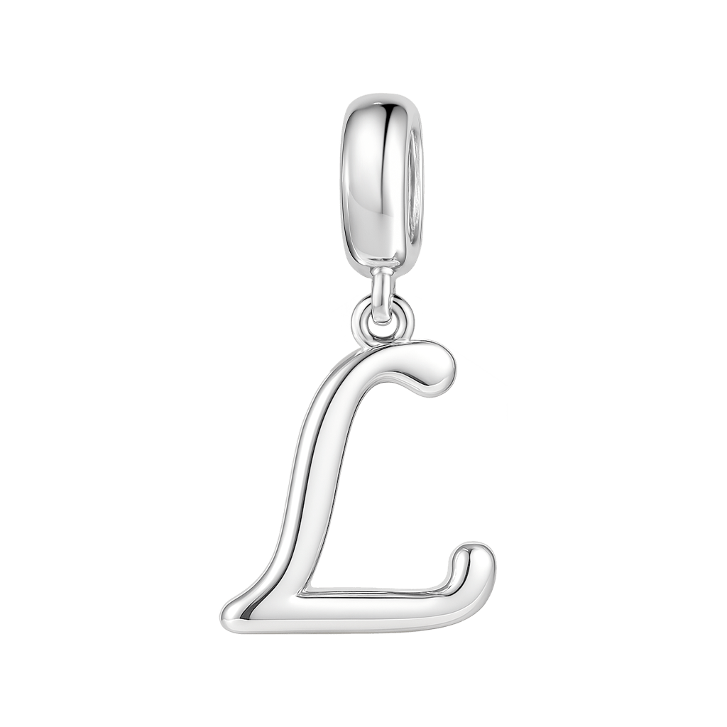 Gnoce "Love Yourself "  Letter L 925 Sterling Silver Dangling Charm Great for Bracelet, Choker, Necklace_1