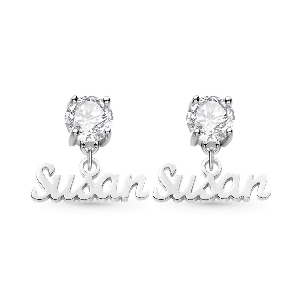 Gnoce Personalized Name Birthstone Drop Earrings_1