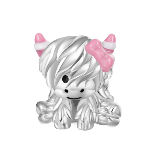 Gnoce Pink Bow Highland Cow Charm_1