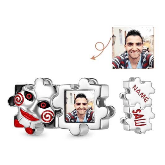 Gnoce Horror Billy the Puppet SAW Engravable Photo Charm_1