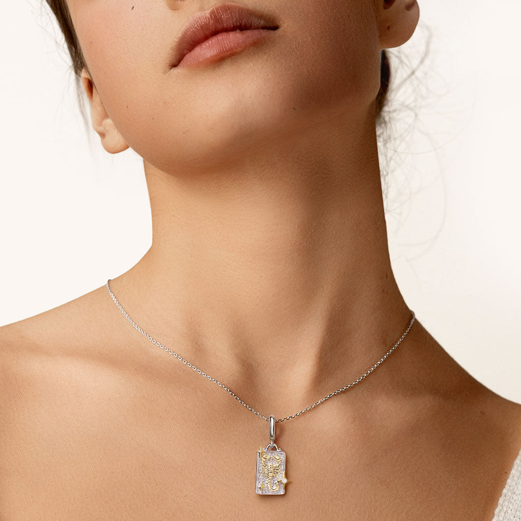 Gnoce Constellation Scorpio Pendant Dangle Charm_4