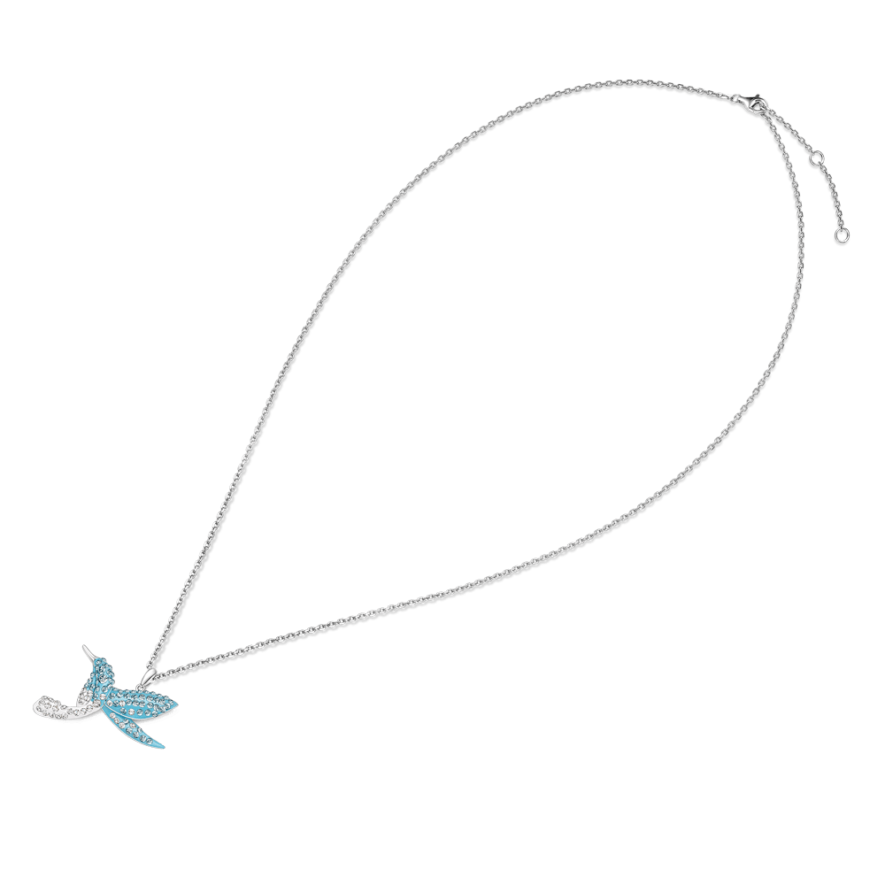 Gnoce Sparkling Hummingbird Pavé Pendant Necklace_4