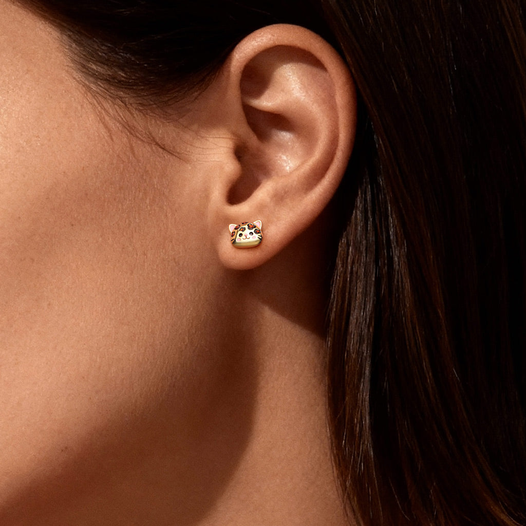 Gnoce Cat Stud Earrings_2