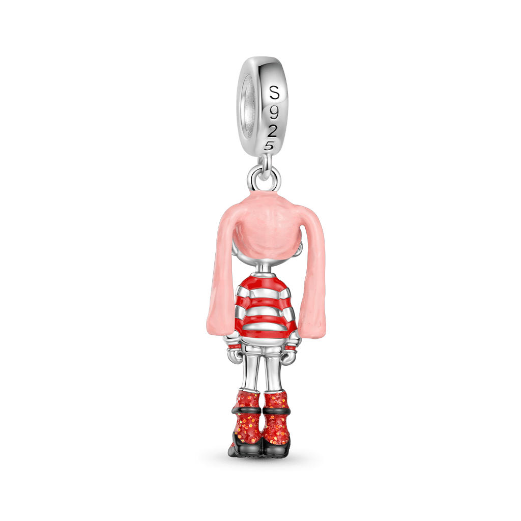 Gnoce Lovely Girl Charm Platinum-plated Silver Blend_5