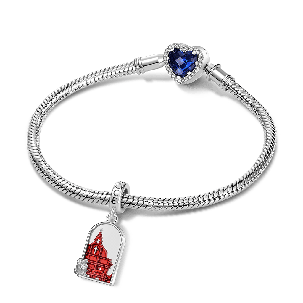 Gnoce Malaysia Melaka Stadthuys Charm Platinum-plated Silver Blend_3