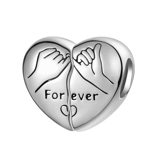 Gnoce Love Forever Heart Charm Platinum-plated Silver Blend_1