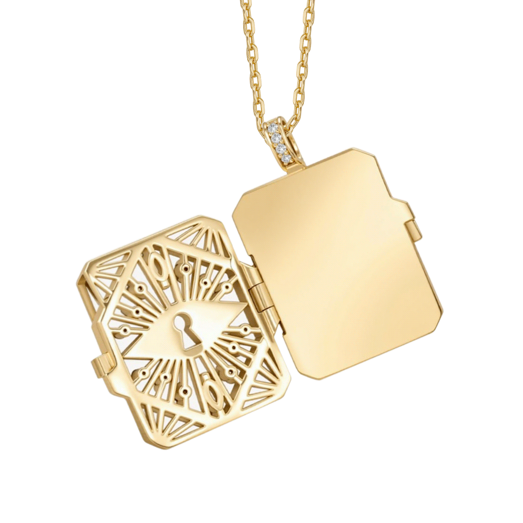 Gnoce Art Deco Engraved Locket Necklace_1