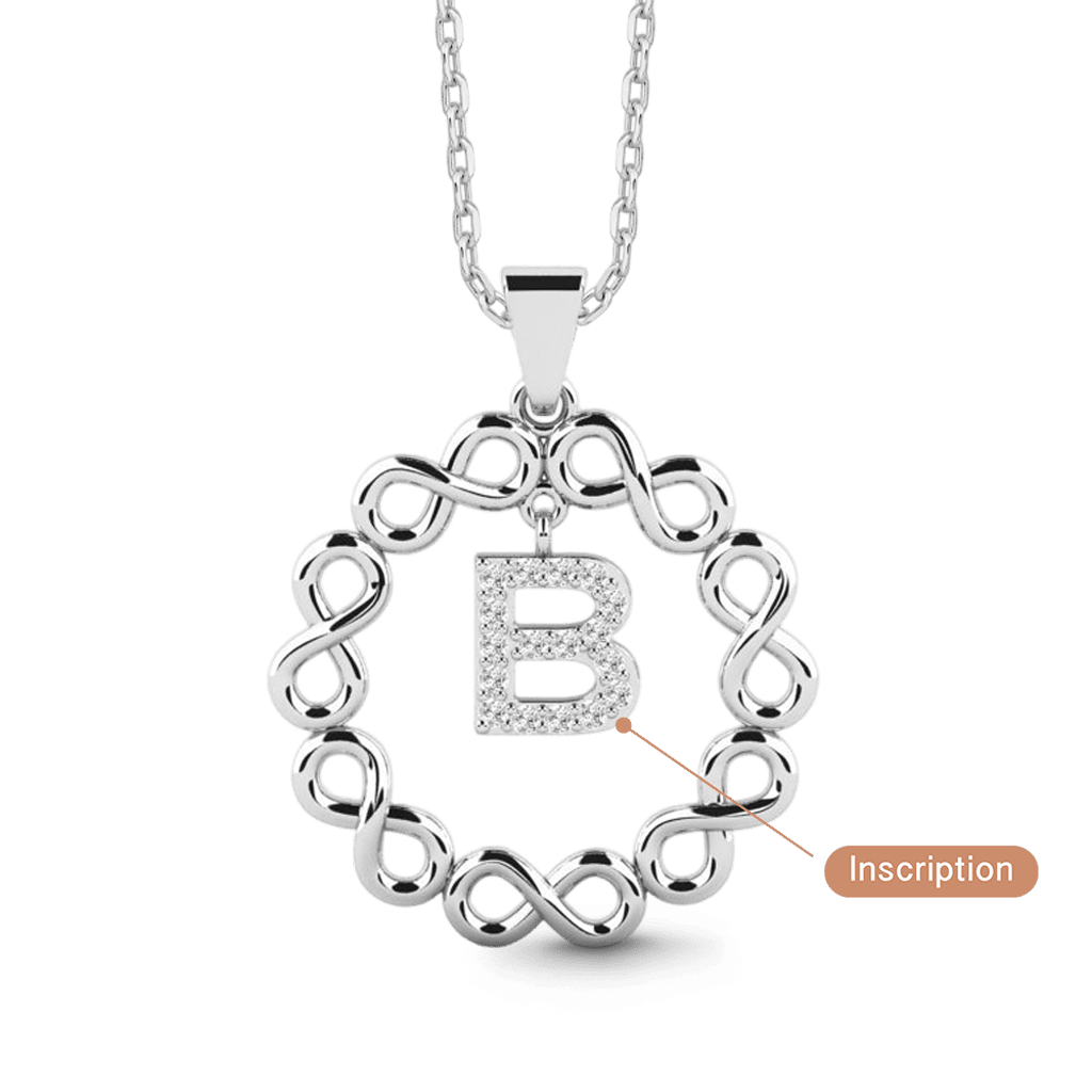 Gnoce Custom Infinity Necklace with Initial or Lucky Number_3