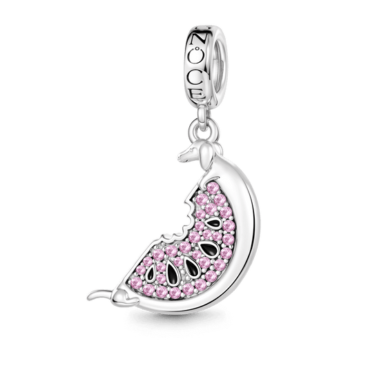 Gnoce Watermelon Slices Charm Platinum-plated Silver Blend_1