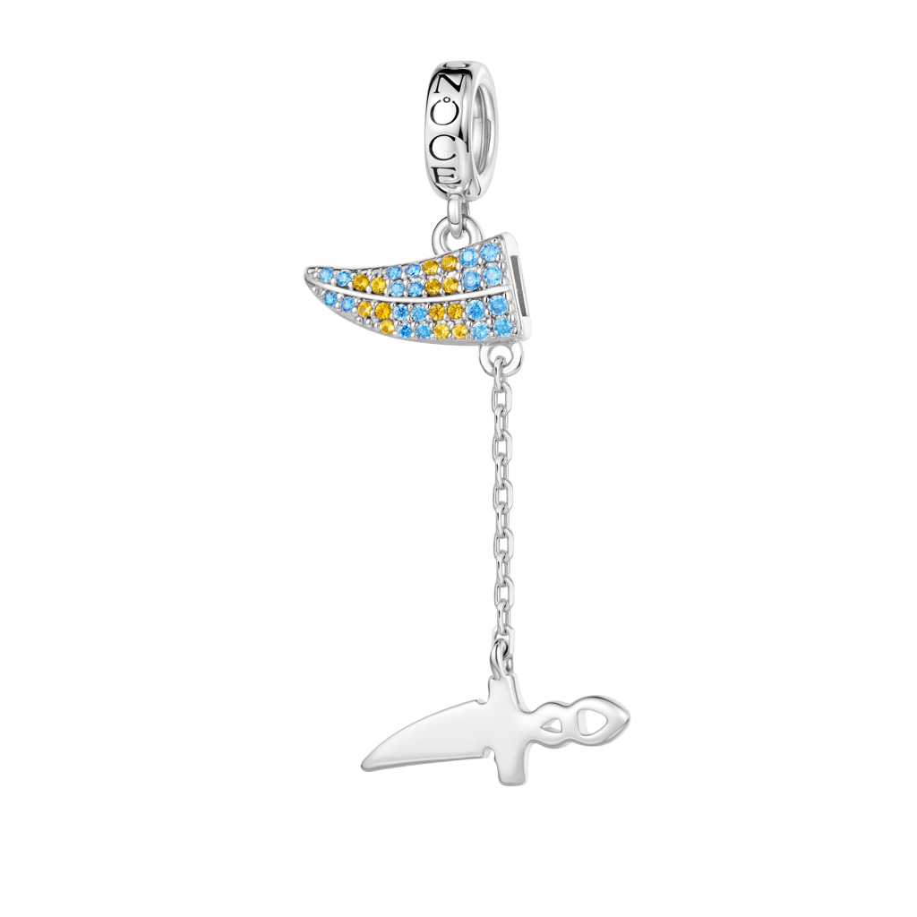 Gnoce Khanjar Dagge Charm Platinum-plated Silver Blend_1
