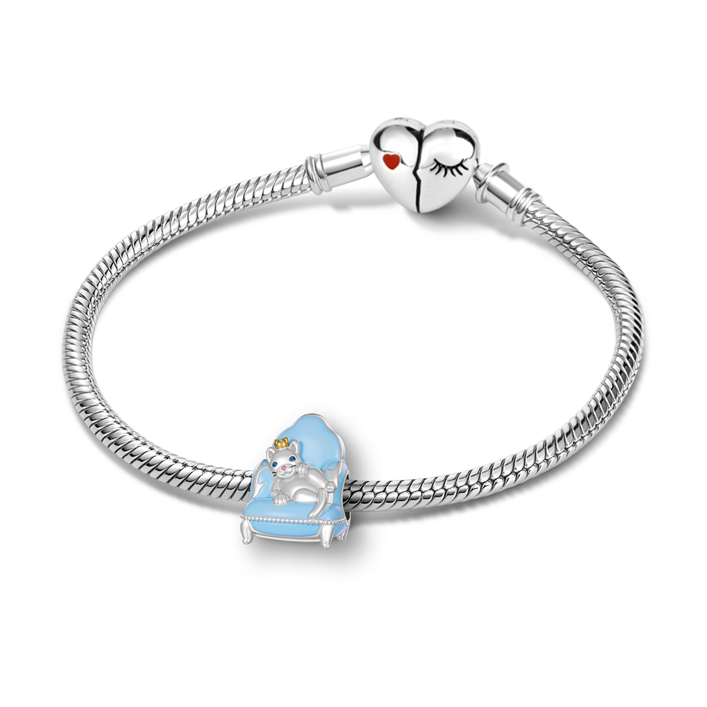 Gnoce Sofa Cat Charm Platinum-plated Silver Blend_3