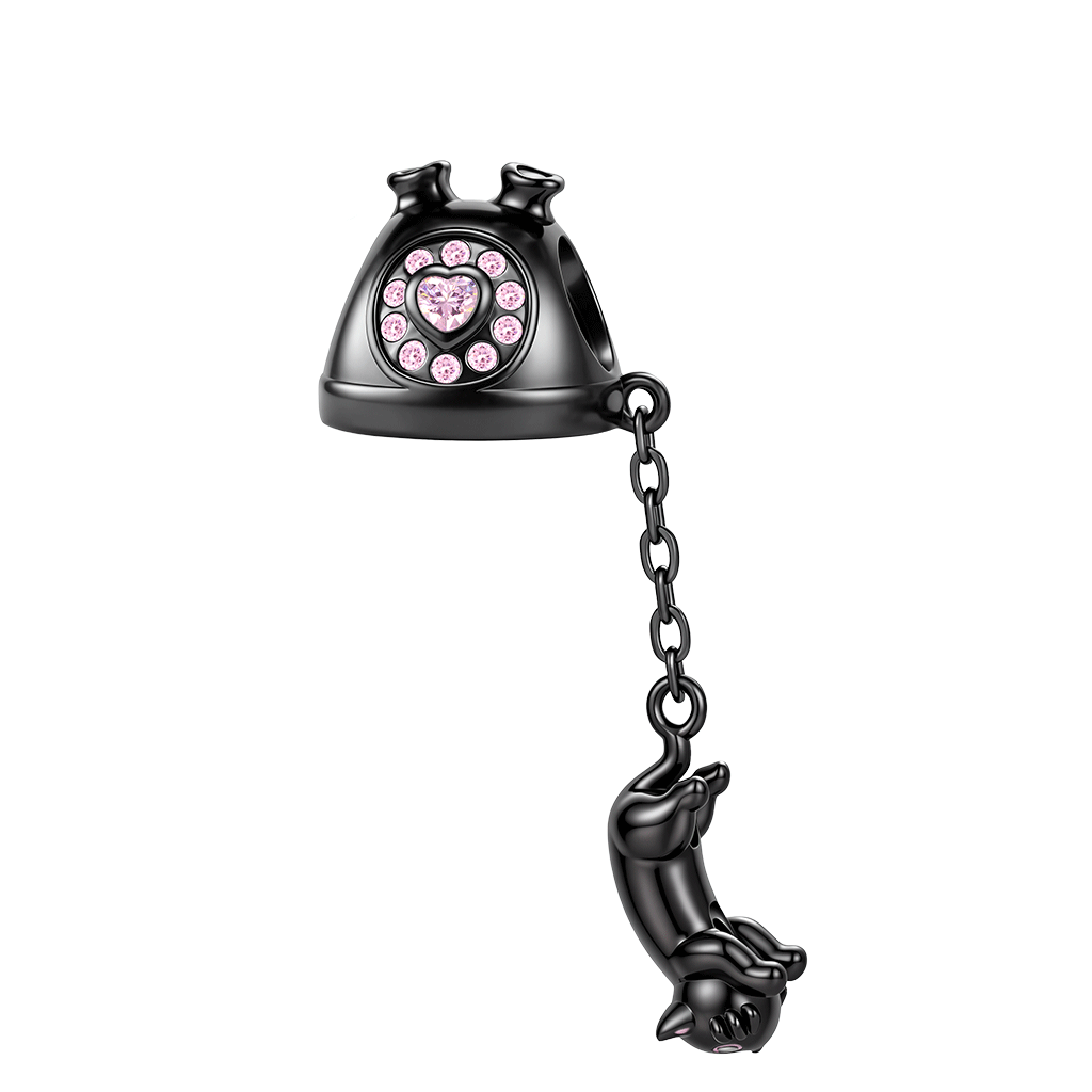 Gnoce Black Cat Telephone Removable Charm_1