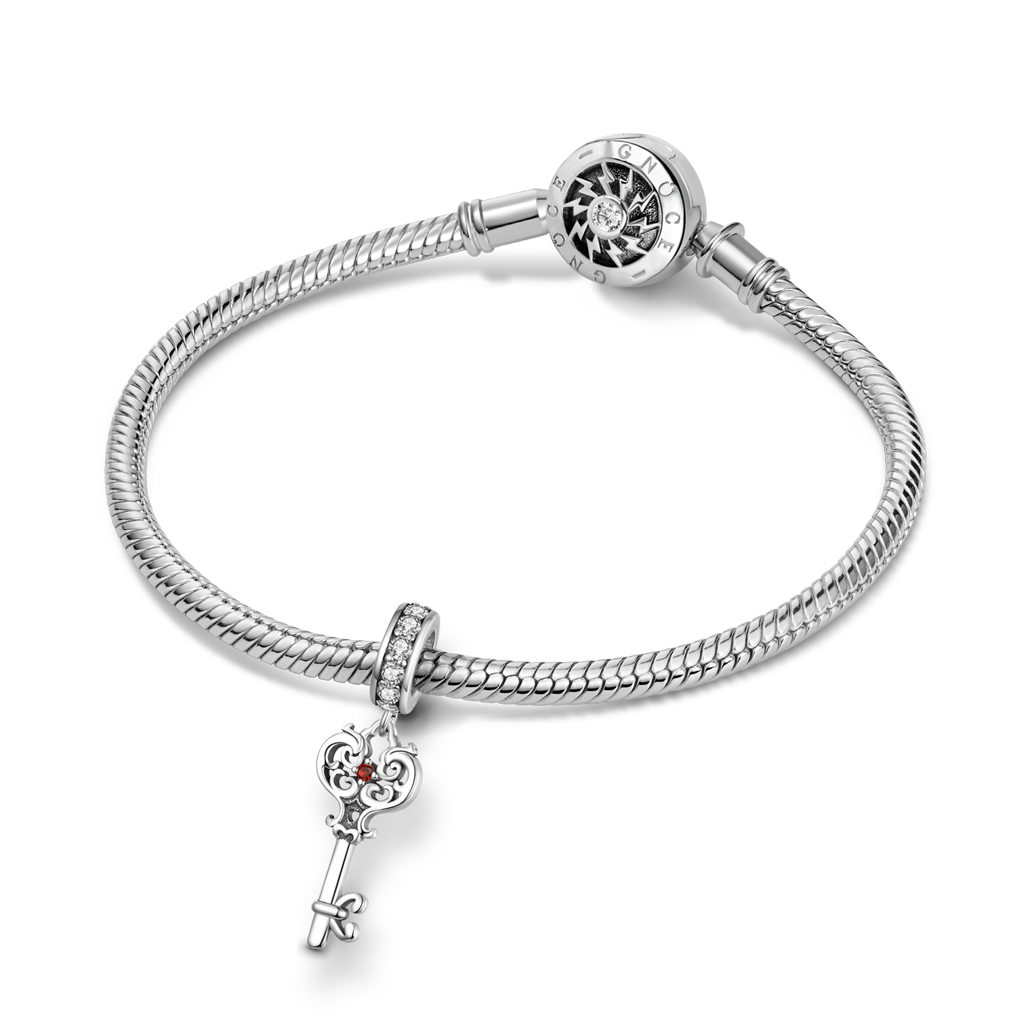 Gnoce Key Charm Platinum-plated Silver Blend_3