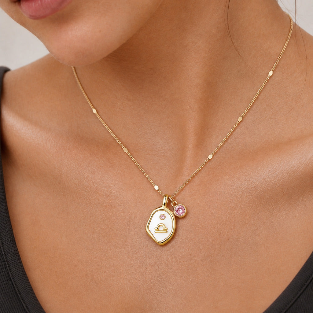 Gnoce Elegant Zodiac Birthstone Necklace_2