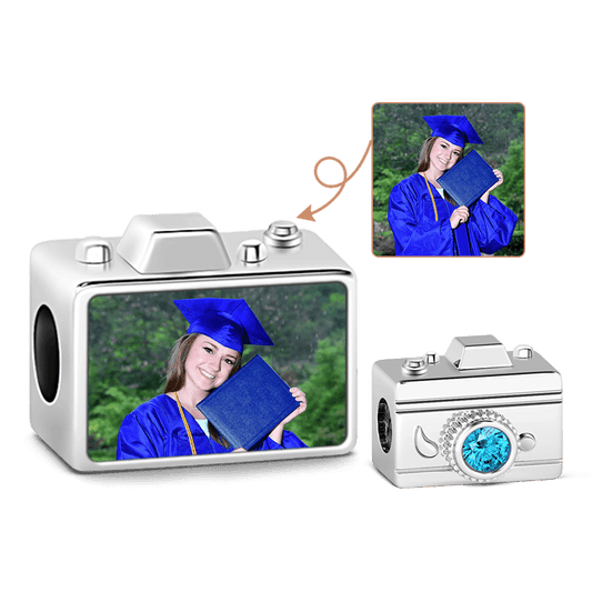 Gnoce "The Most Beautiful Time" Personalized Camera Photo Charm - Fit for Pendant & Choker Necklace_1