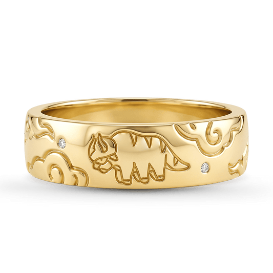 Gnoce Flying Bison Engraved Ring_1