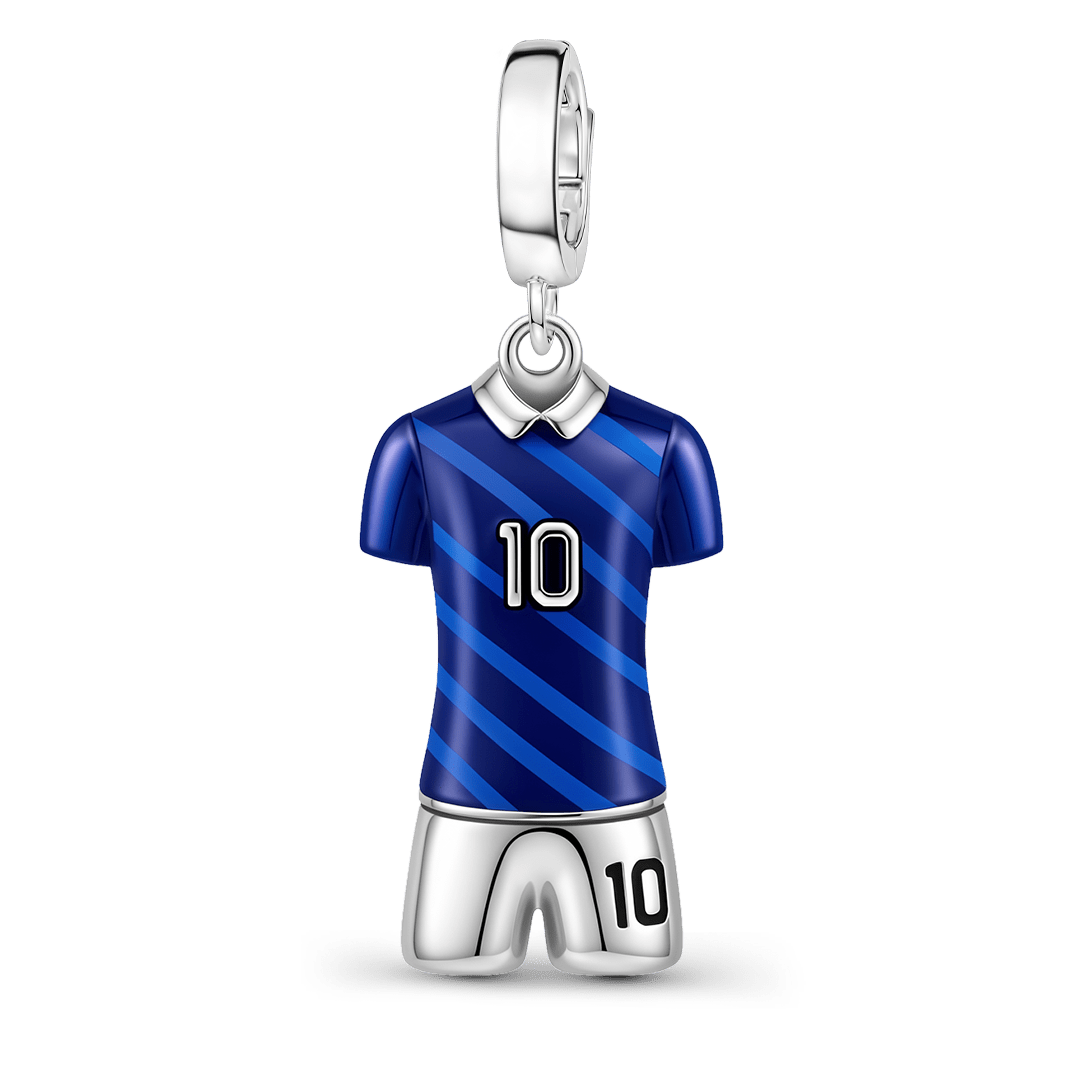 Gnoce Soccer Star Jerseys Charm Platinum-plated Silver Blend_1