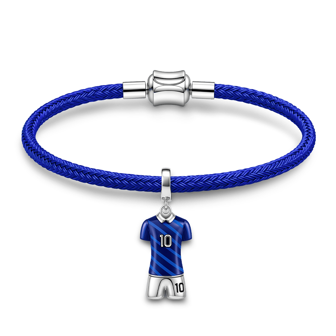 Gnoce Soccer Star Jerseys Charm Platinum-plated Silver Blend_3