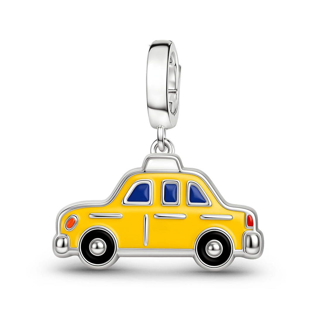 Gnoce Taxi Charm Platinum-plated Silver Blend_1
