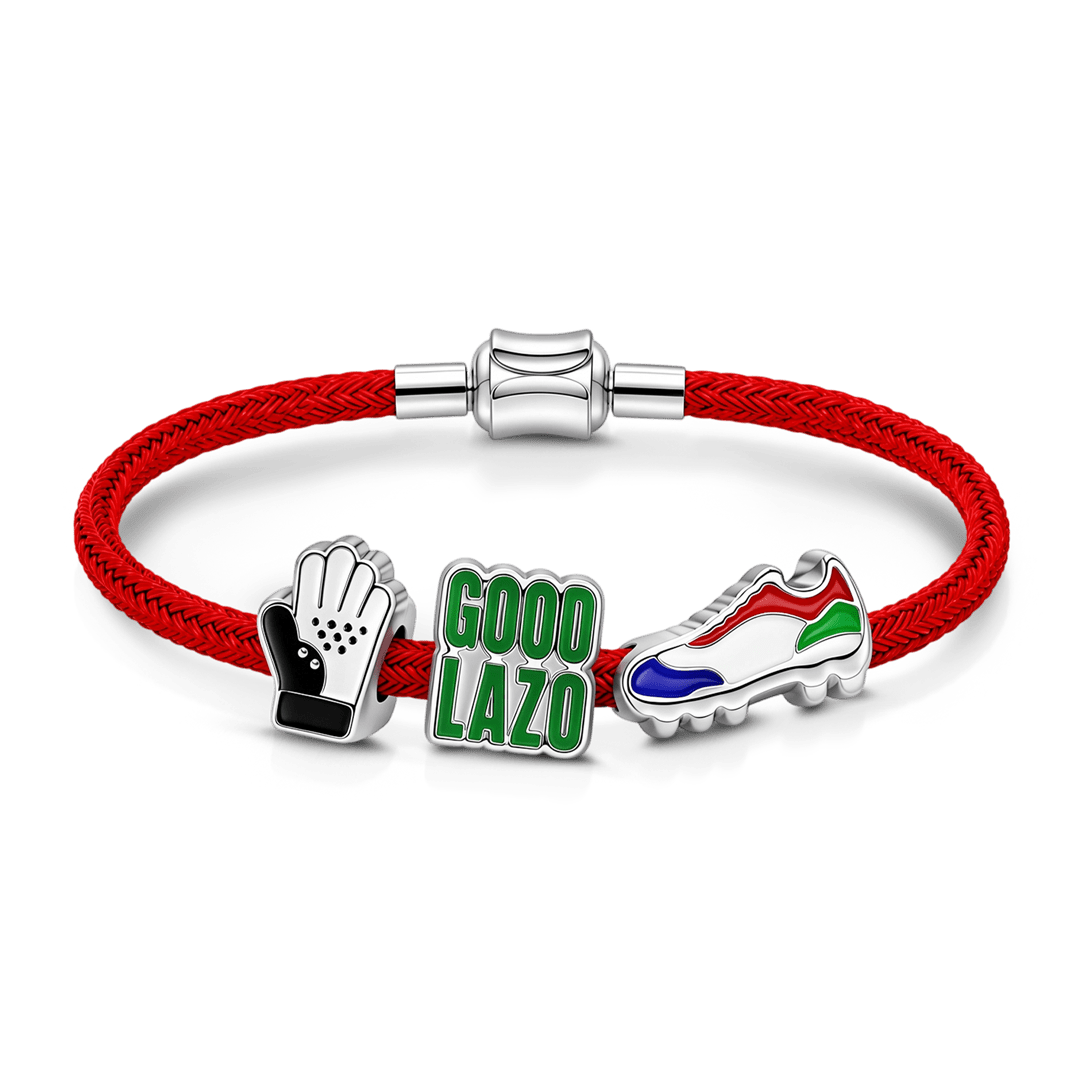 Gnoce Soccer Gloves Charm Platinum-plated Silver Blend_3