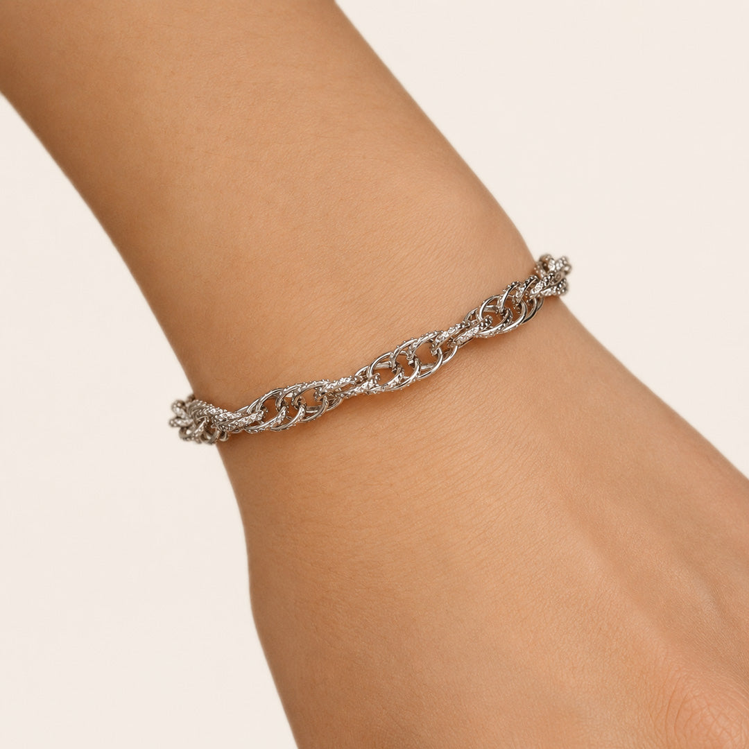 Gnoce Braided Link Chain Bracelet_2