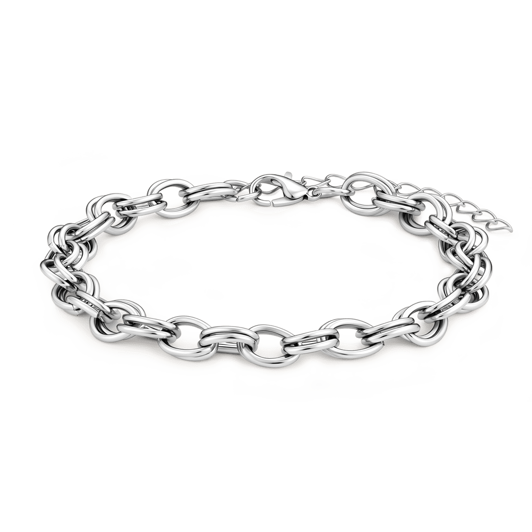 Gnoce Polished Rolo Chain Bracelet_1