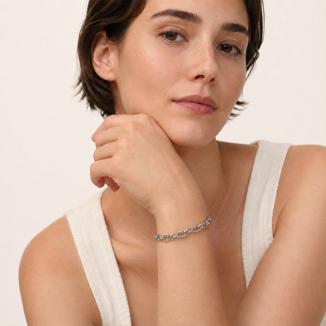 Gnoce Polished Oval Link Bracelet_3