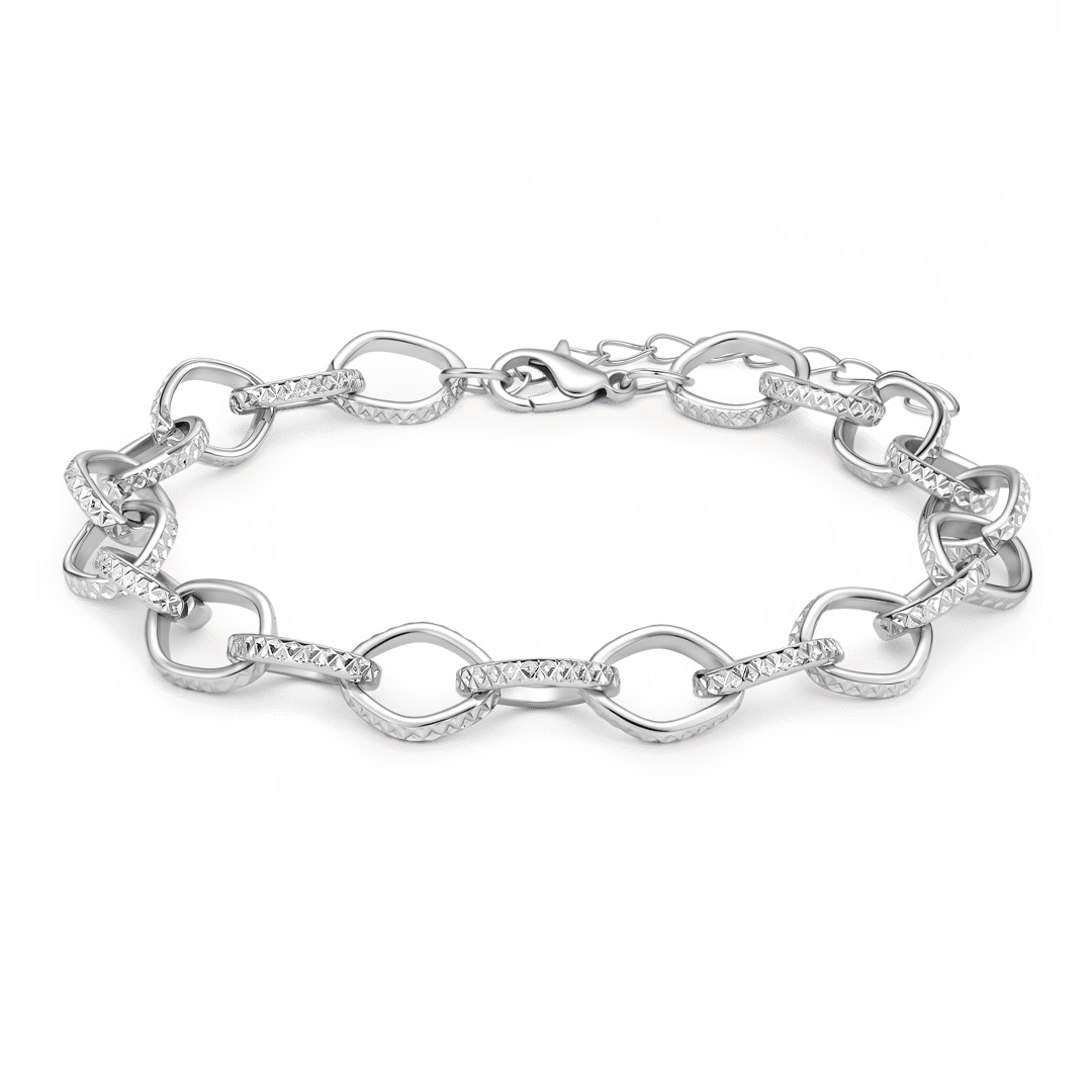 Gnoce Textured Link Extender Chain Bracelet_1