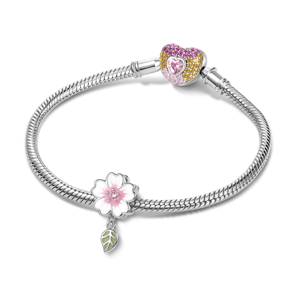 Gnoce Cherry Blossom Beads Platinum-plated Silver Blend_3