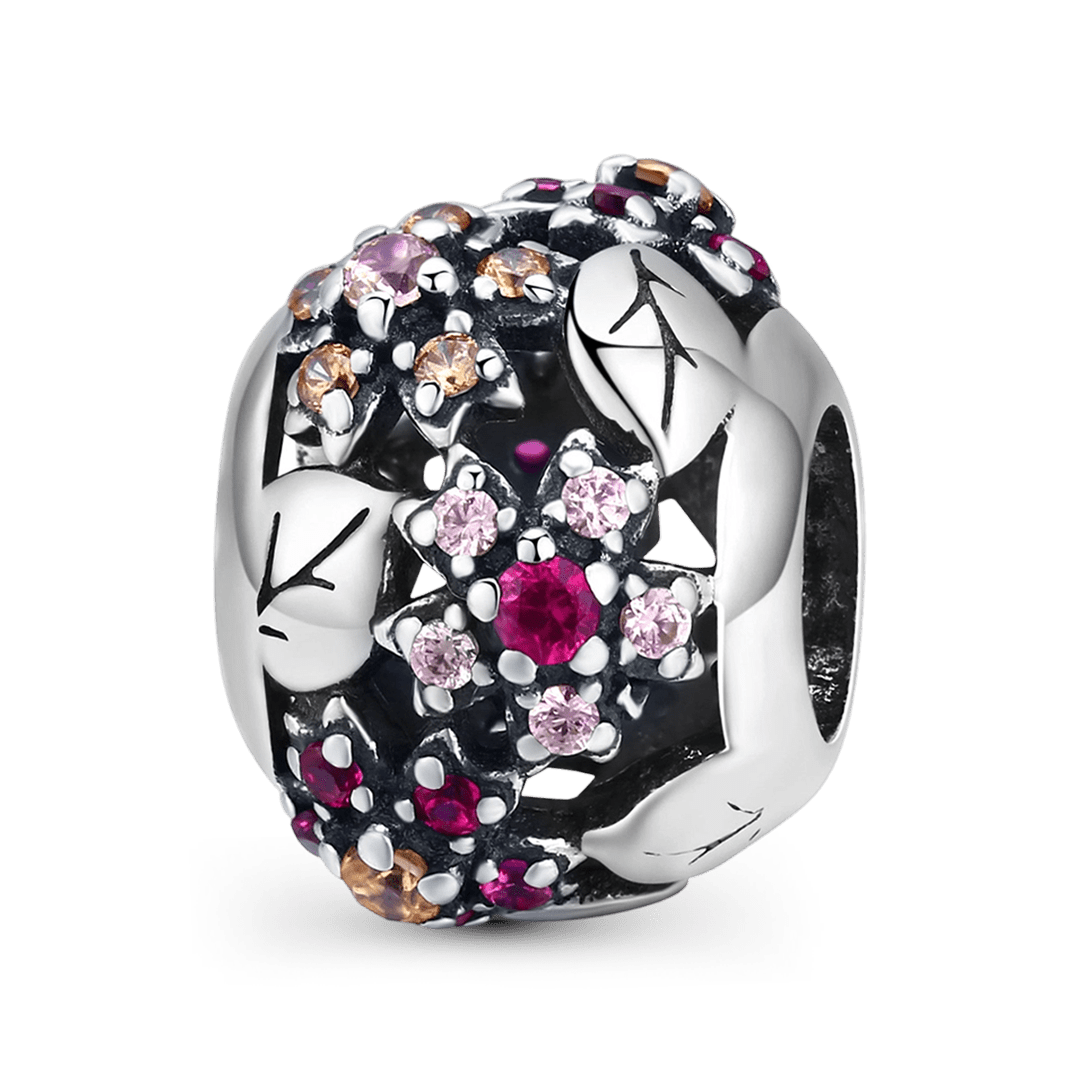 Gnoce Japanese Style Cherry Blossom Beads 925 Sterling Silver_1