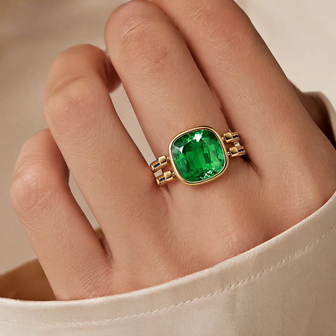 Gnoce Vintage Spinning Emerald Ring_2