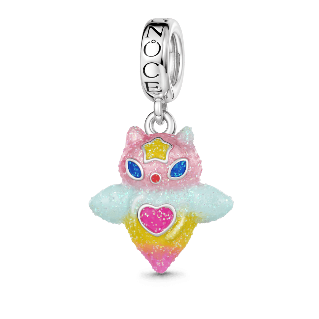 Gnoce Glow-in-the-dark Sea Angel Dangle Charm Platinum-plated Silver Blend_2