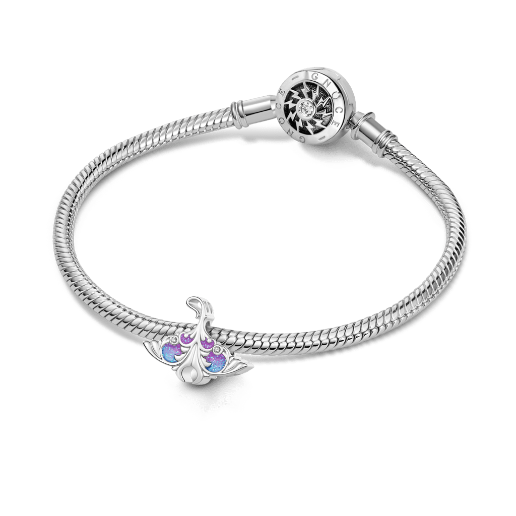 Gnoce Glow-in-the-dark Manta Ray Beads Platinum-plated Silver Blend_3