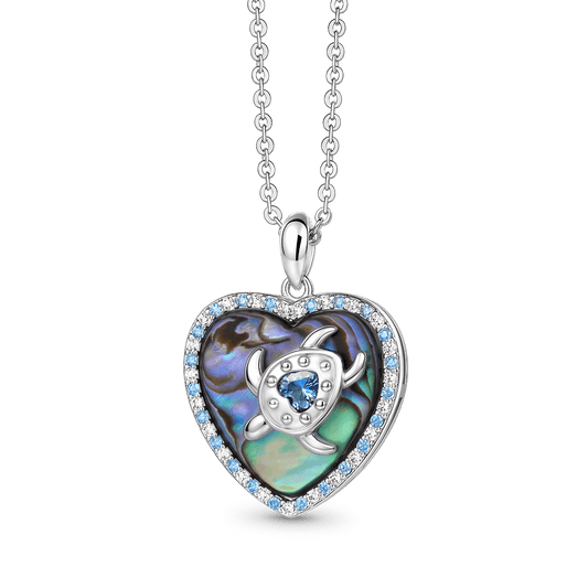Gnoce Turtle Shell Necklace Platinum-plated Silver Blend_1