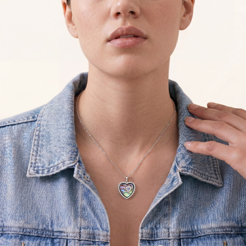 Gnoce Turtle Shell Necklace Platinum-plated Silver Blend_3