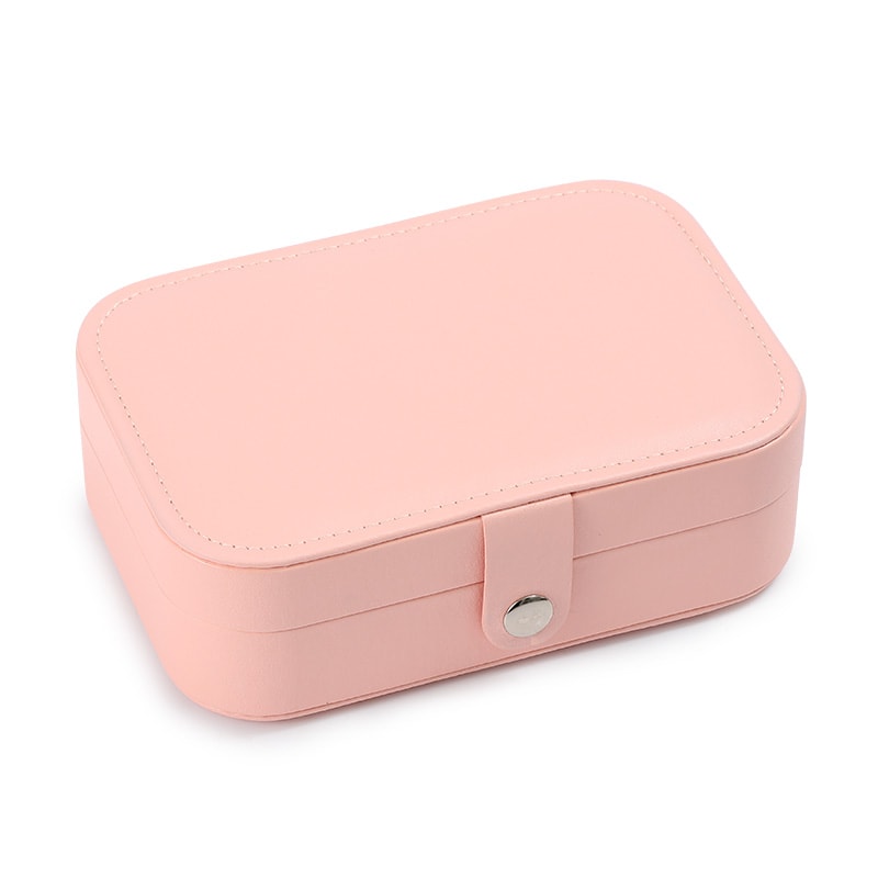 Portable Double-layer Jewelry Storage Box Earrings Rings Necklace Charm Display Box_2